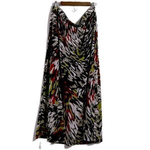 Kasper womens‎ size 3X floral pull on maxi skirt elastic waist ￼